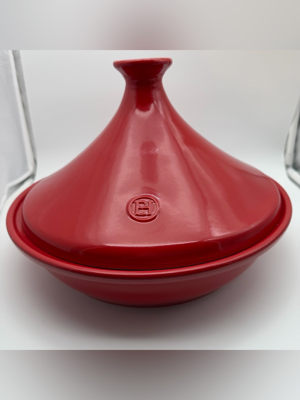 Emile Henry Flame Ceramic Tagine 3.7 Qt Baking Dish Red 55.32 NWOB